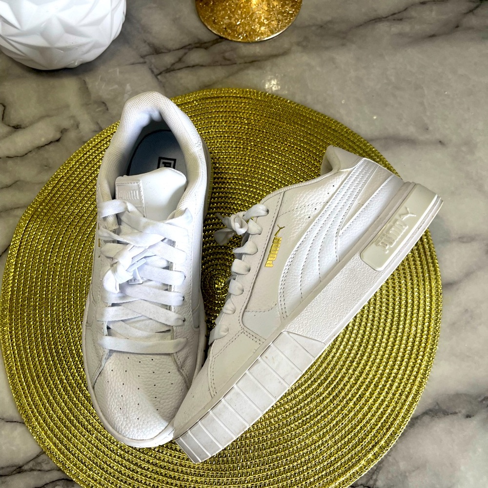 Puma leather platform sneaker